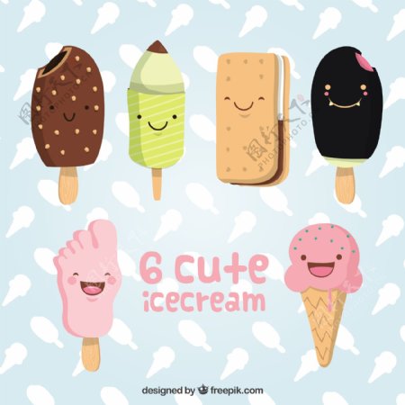 各种可爱的冰淇淋