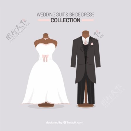 结婚礼服和新娘礼服