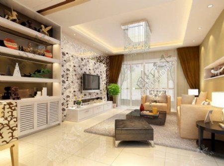 家居客厅3d模型图片