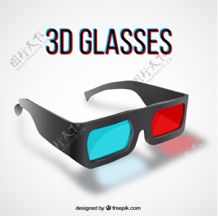 黑色的3D眼镜