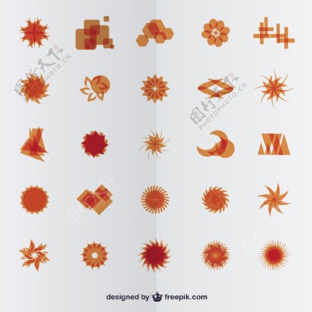 橙色的太阳标志