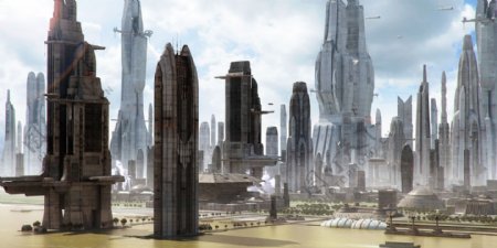 未来城市高楼大厦图片