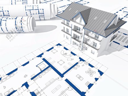 房屋建筑模型设计图图片