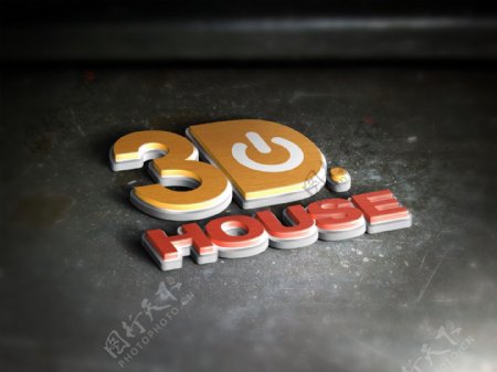 3D立体logo字体设计