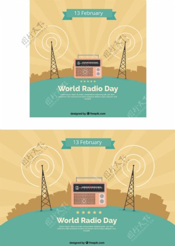 世界无线电日背景