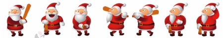 2016新年圣诞老人游戏H5海报矢量下载
