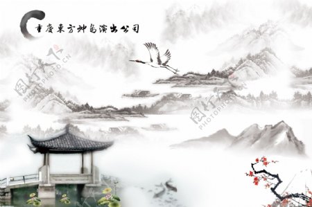 中国风水墨背景素材