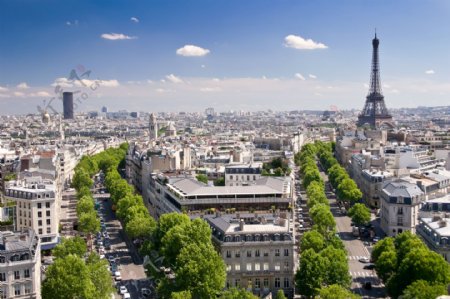 巴黎街道风景图片