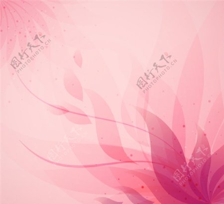 粉色抽象花卉背景矢量素材