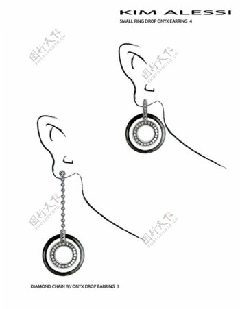 圆环耳环设计图