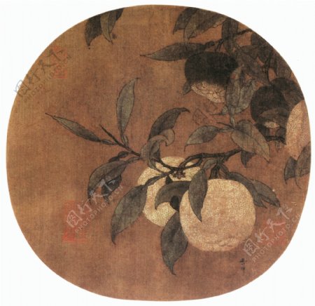 橘绿图镜片中国古画0028