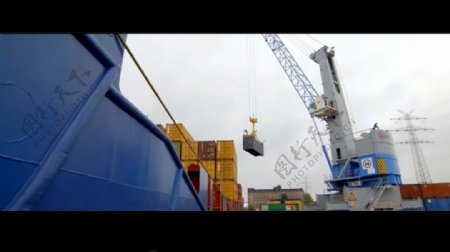 海港码头集装箱视频