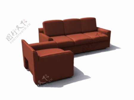 公装家具之公共座椅0493D模型