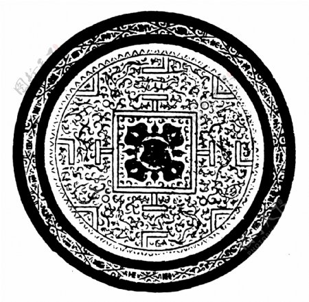瓦当图案秦汉时期图案中国传统图案图案022