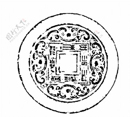 瓦当图案秦汉时期图案中国传统图案图案051