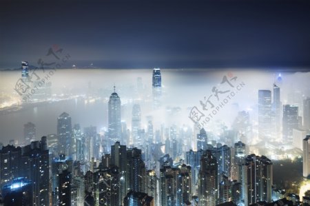 美丽梦幻香港夜景图片