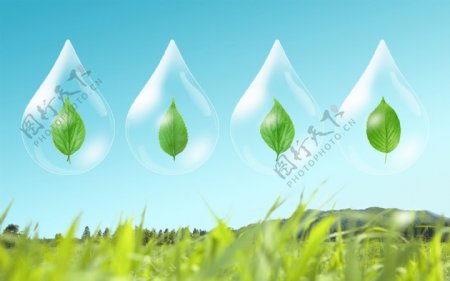 绿色环保水滴
