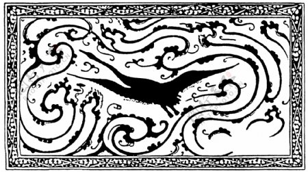 鸟兽纹样传统图案0012