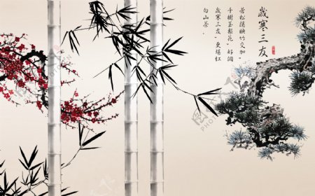 竹子装饰花卉素材