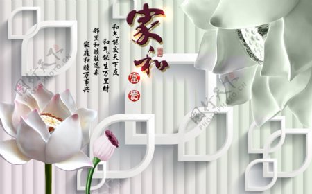 中国风卧室背景墙设计素材
