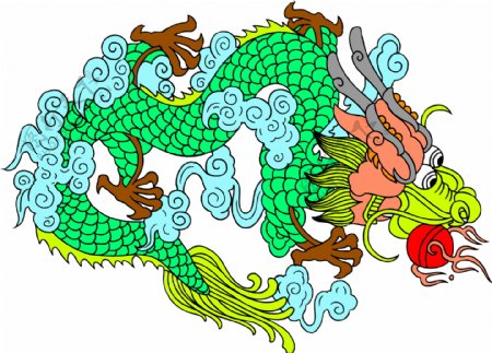 龙纹吉祥图案中国传统图案0048