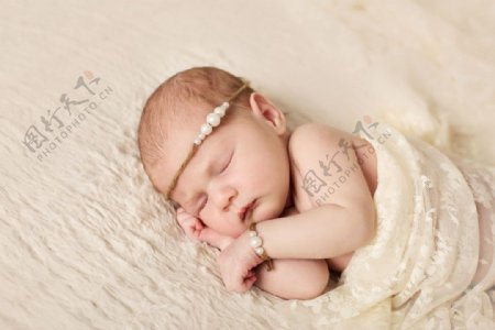 可爱睡着的婴儿图片