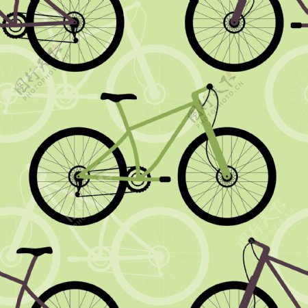 自行车无缝图案