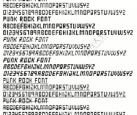 PunkRockFont像素字体