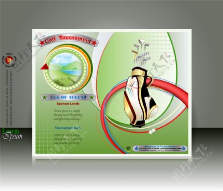 高尔夫宣传单设计图片