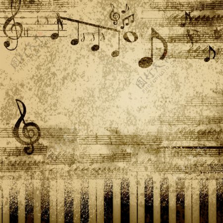 钢琴音乐符背景