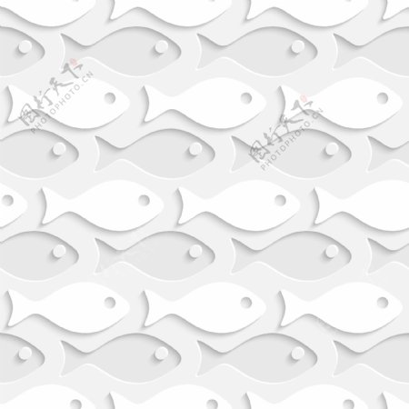白色纸鱼背景