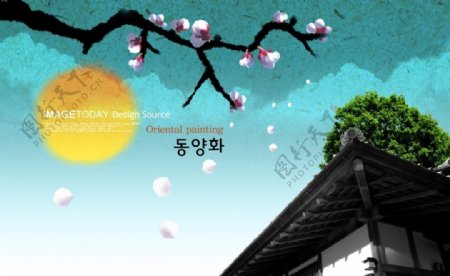 韩国古典背景图案设计