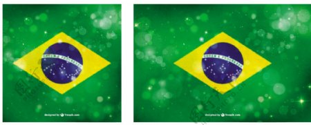巴西国旗背景虚化背景
