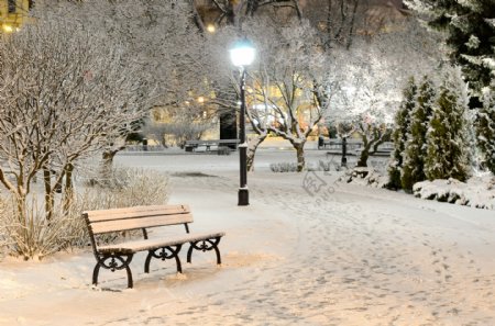 浪漫唯美雪景图片