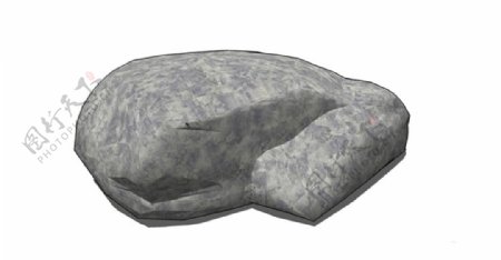 灰色石头skp模型