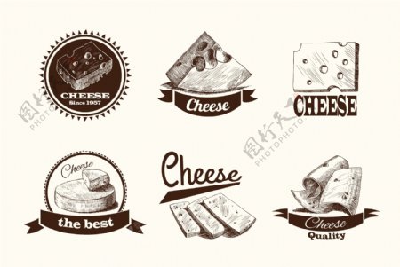 手绘奶酪图标