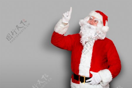 竖手指的圣诞老人图片