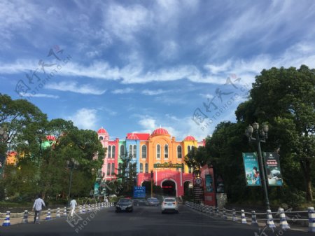 杭州乐园彩色建筑摄影图片