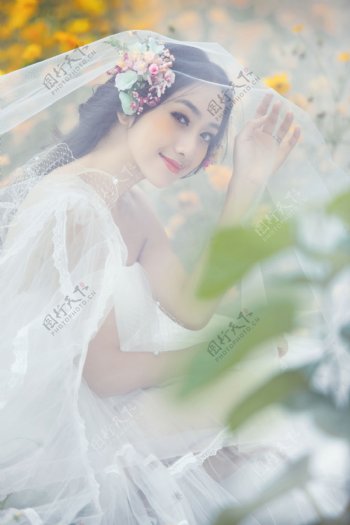 梦幻唯美的新娘写真图片