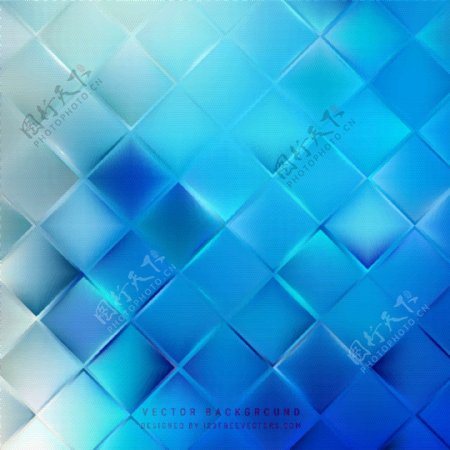 抽象蓝色正方形背景设计