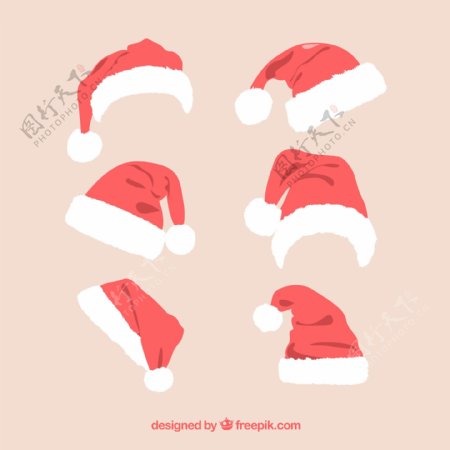 红色圣诞帽矢量素材图片