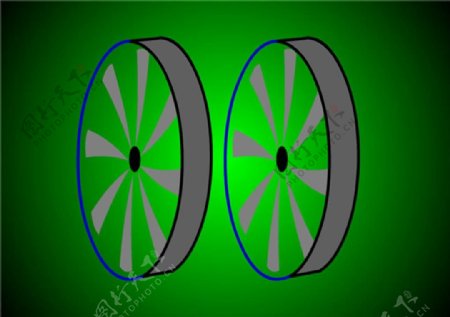 绿色轮子