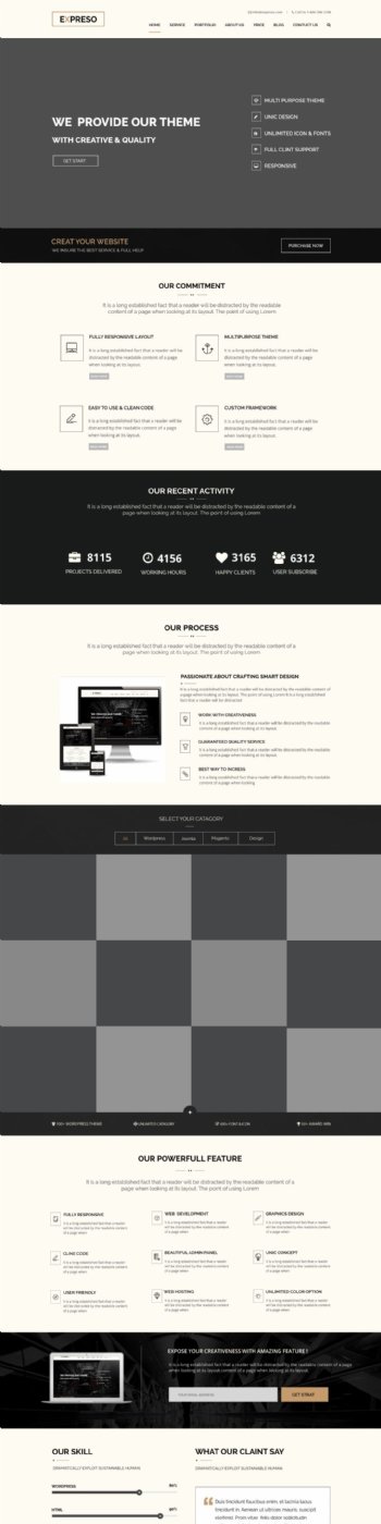 黑色网页设计