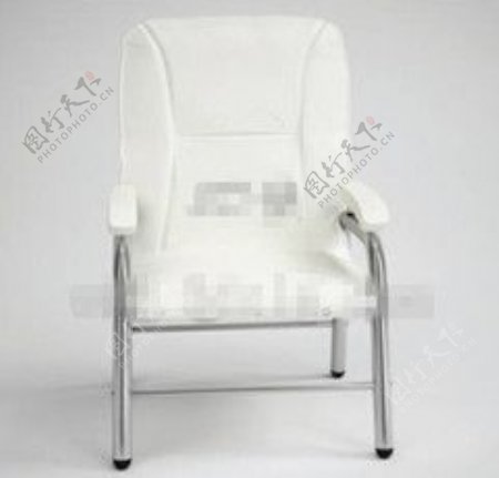 现代简洁的白色单椅