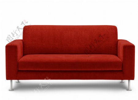 红色长沙发图片