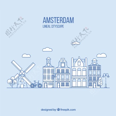 阿姆斯特丹在正统风格的背景