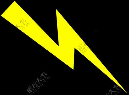 雷电黄色与黑色的轮廓
