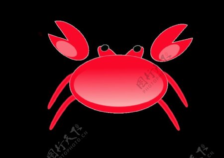 一个红色的crab2