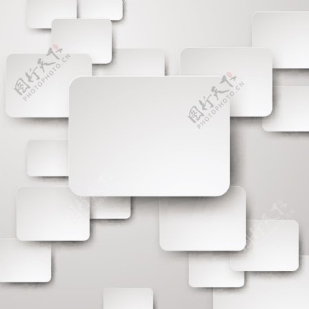 白色方形立体矢量素材图片
