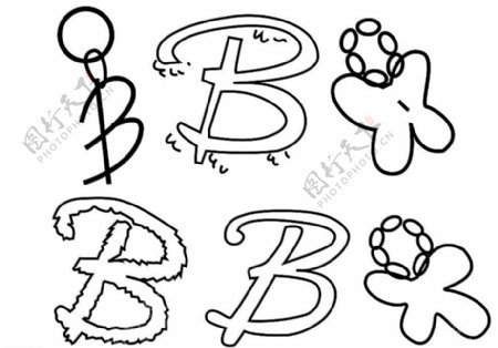 蝴蝶及B字型LOGO图片